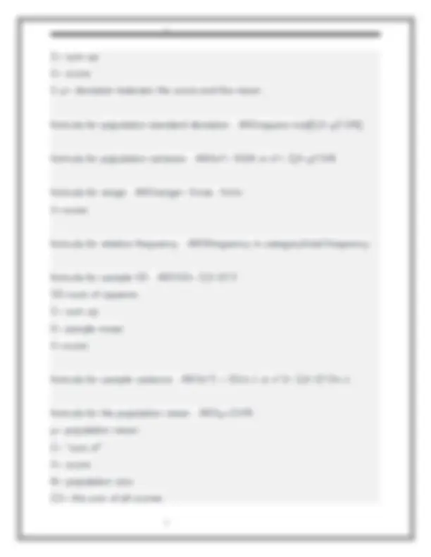 Statistics Portage CNSL 503 Exam 2 Latest 2025. Questions & Correct ...