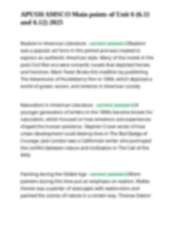 APUSH AMSCO Main points of Unit 6 (6.11 and 6.12) 2025 | Exams Nursing ...