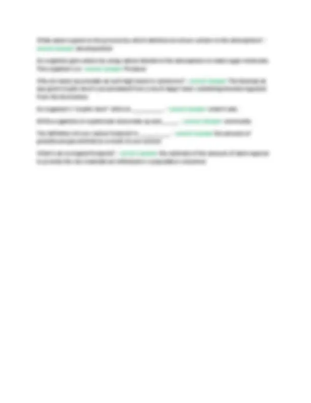 Biology 1010 Final Exam (Comprehensive) – Complete Review with Practice ...