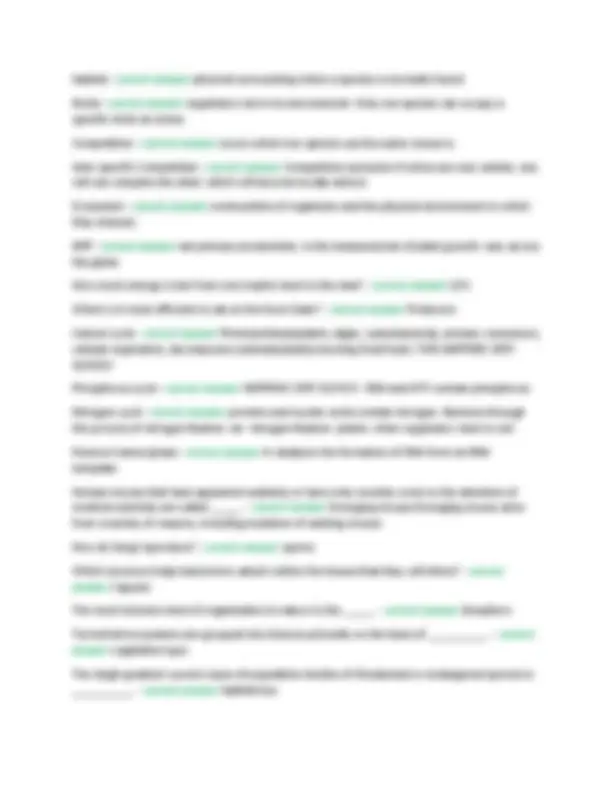 Biology 1010 Final Exam (Comprehensive) – Complete Review with Practice ...