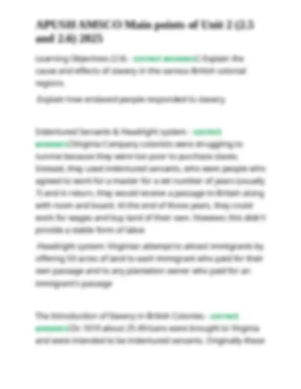 APUSH AMSCO Main points of Unit 2 (2.5 and 2.6) 2025 | Exams Nursing ...