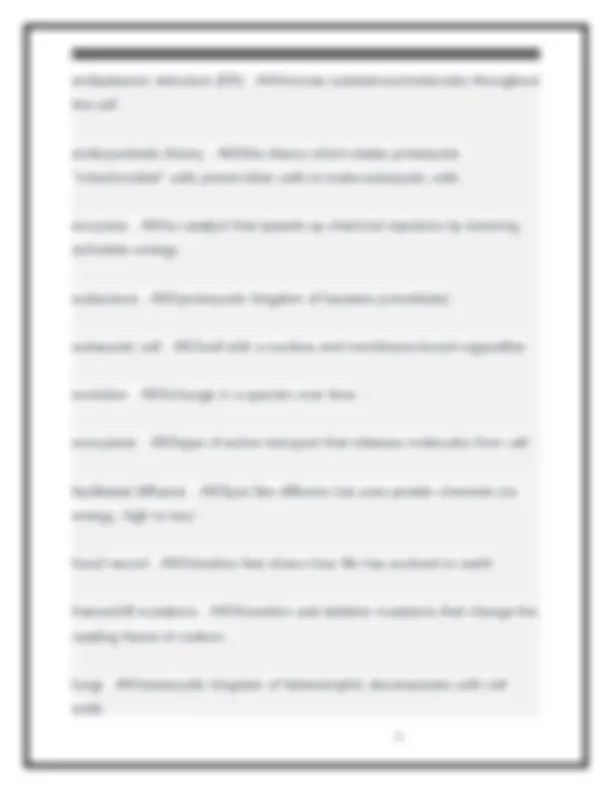 STAAR BIOLOGY Review Questions and Correct Answers 2025. Graded A ...
