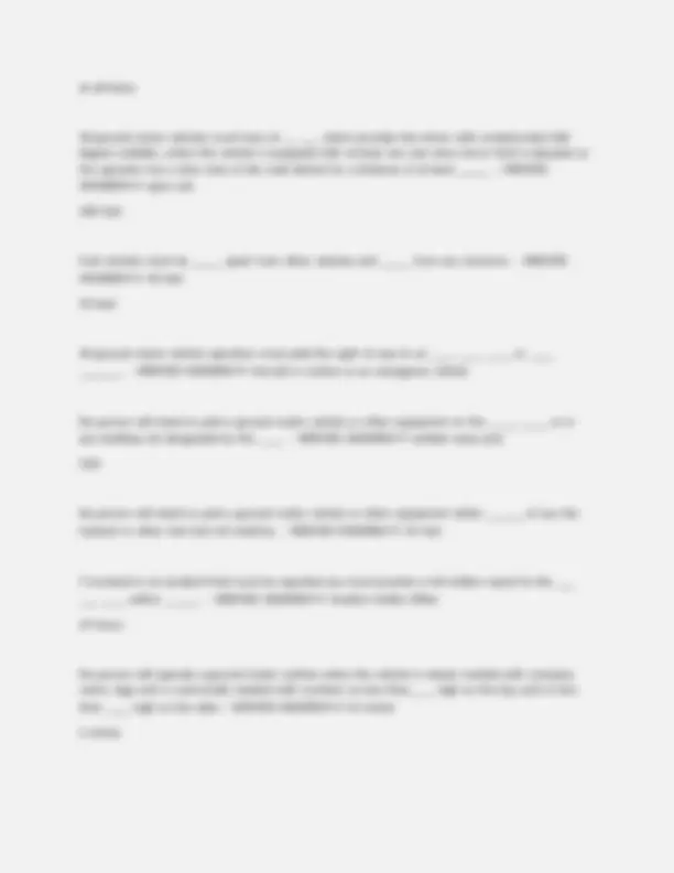 O'Hare Driving Test Questions With correct answers. | Exams European ...