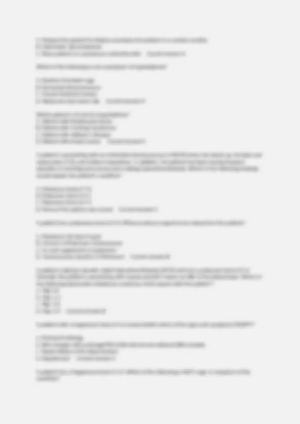 NUR 325 Nursing Exam 2 Review Questions and Answers | Exams Nursing ...