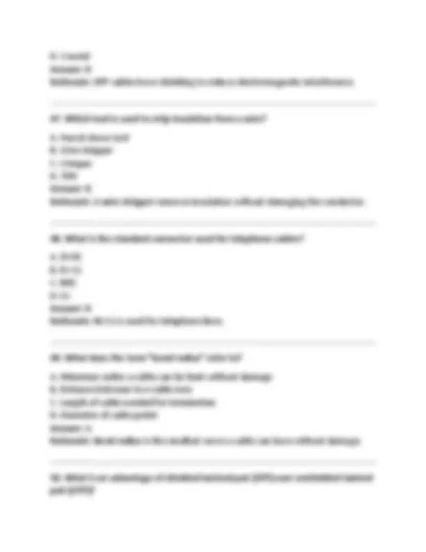 Telecommunications & Cabling Exam: UTP, Fiber Optics & Network ...