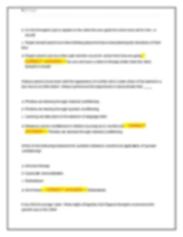 Personality Psychology Exam 3 with Updated Questions and 100% Correct ...