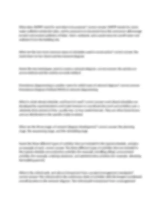Construction Management CM 100 Final Exam: Questions and Answers ...