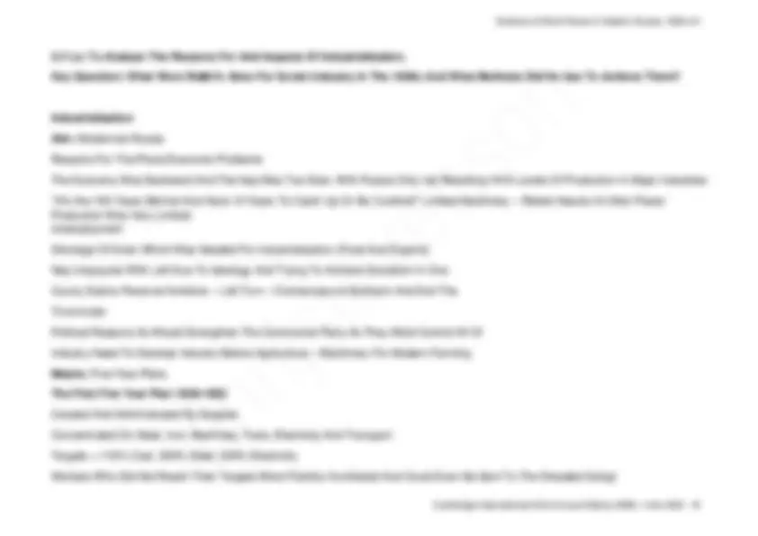 Cie a level history p4 9489 stalin s russia revision notes | Exams ...