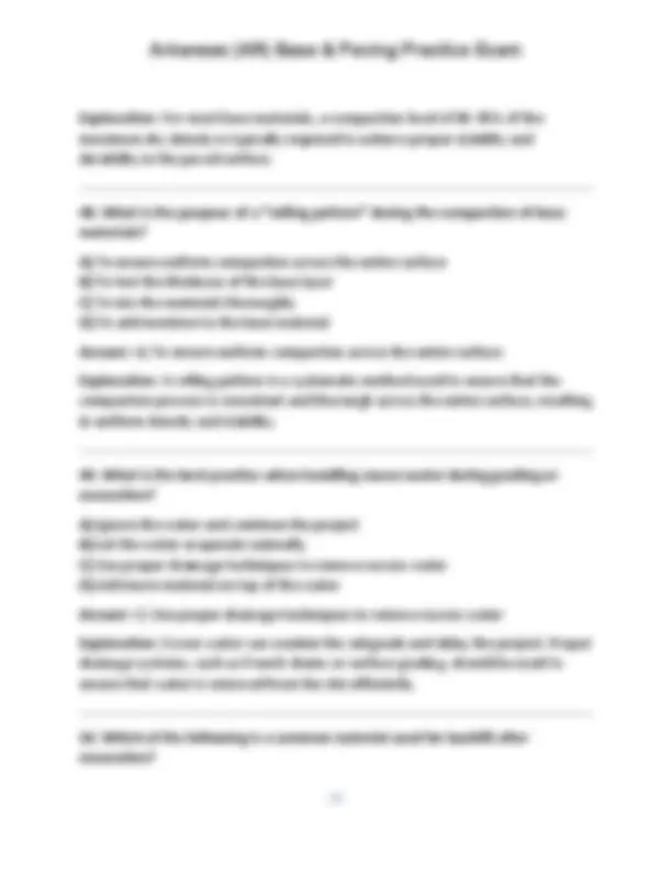 Arkansas (AR) Base & Paving Practice Exam (Questions & Answers) | Exams ...