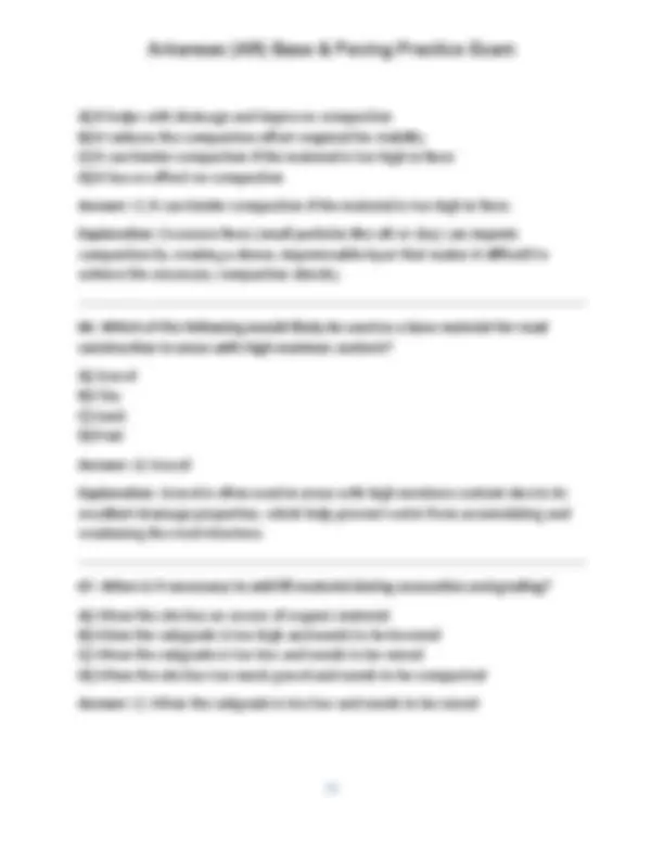 Arkansas (AR) Base & Paving Practice Exam (Questions & Answers) | Exams ...