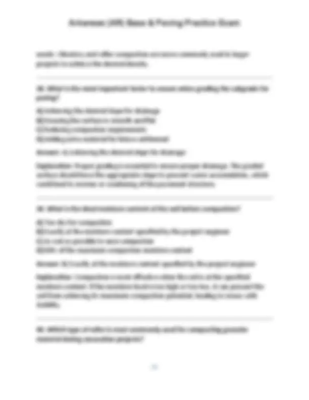Arkansas (AR) Base & Paving Practice Exam (Questions & Answers) | Exams ...