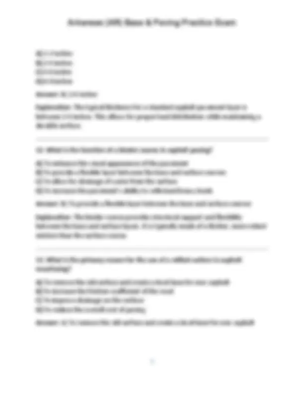 Arkansas (AR) Base & Paving Practice Exam (Questions & Answers) | Exams ...