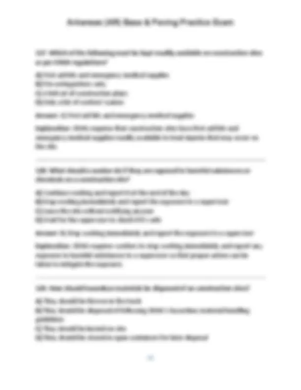 Arkansas (AR) Base & Paving Practice Exam (Questions & Answers) | Exams ...