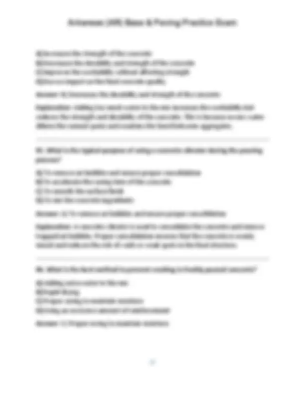 Arkansas (AR) Base & Paving Practice Exam (Questions & Answers) | Exams ...