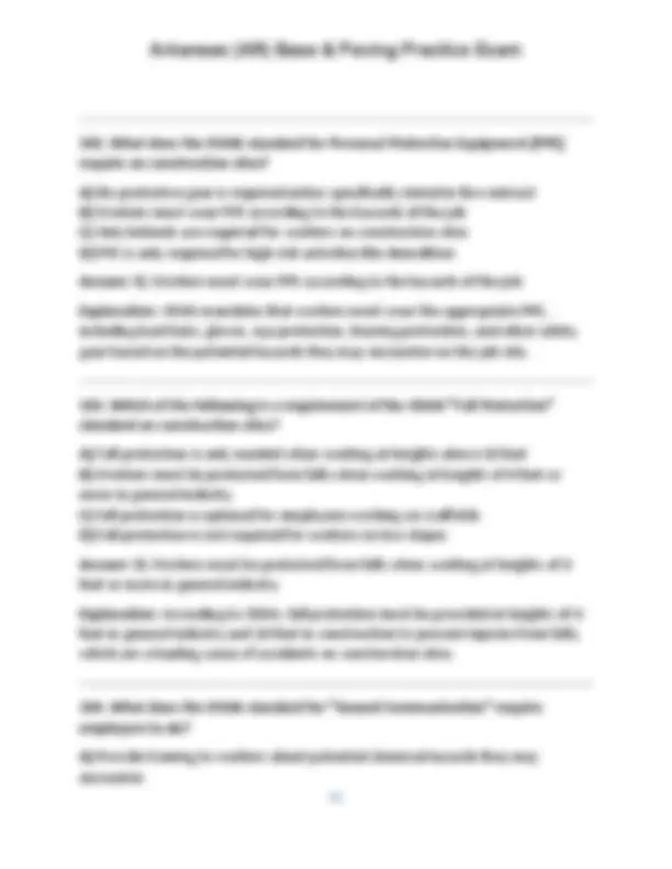 Arkansas (AR) Base & Paving Practice Exam (Questions & Answers) | Exams ...