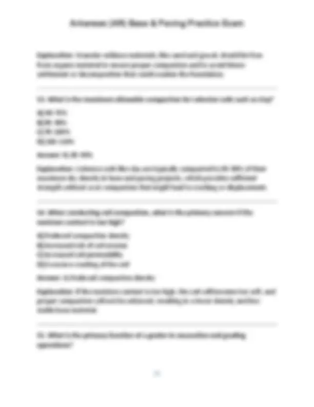 Arkansas (AR) Base & Paving Practice Exam (Questions & Answers) | Exams ...