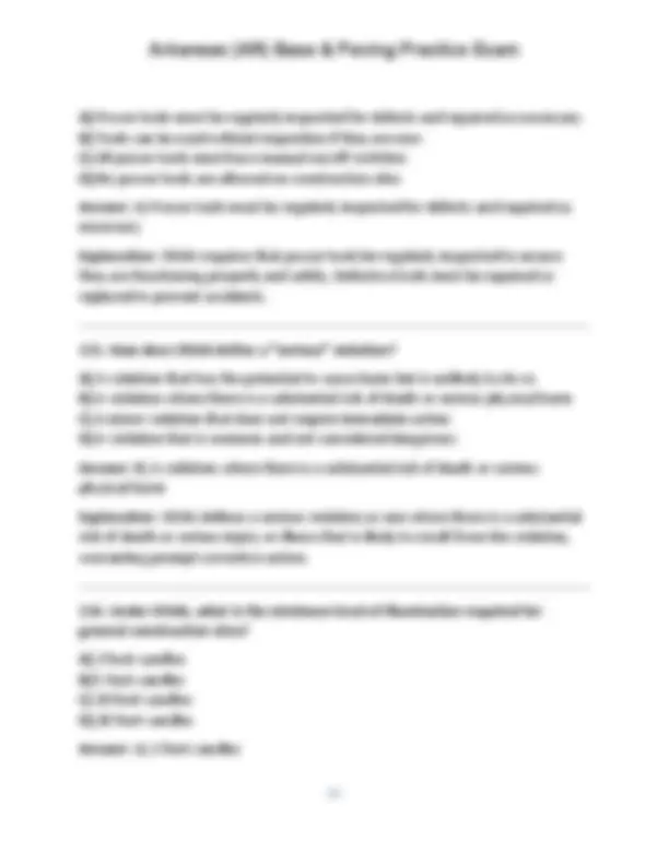 Arkansas (AR) Base & Paving Practice Exam (Questions & Answers) | Exams ...