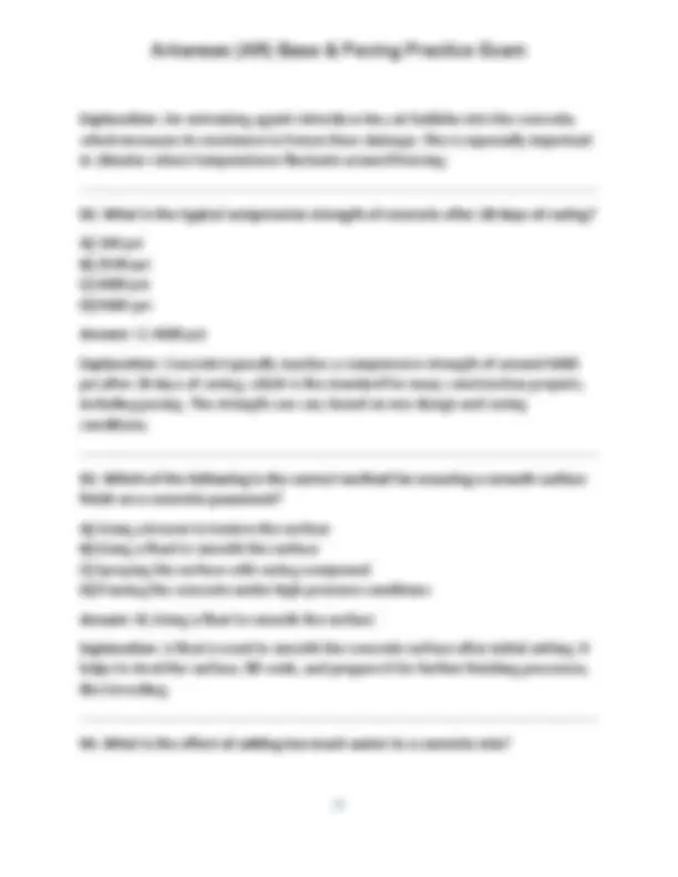 Arkansas (AR) Base & Paving Practice Exam (Questions & Answers) | Exams ...