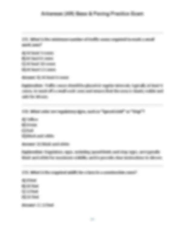 Arkansas (AR) Base & Paving Practice Exam (Questions & Answers) | Exams ...
