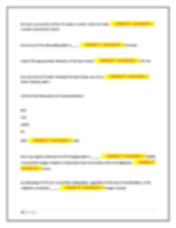 Computed Radiography Actual Exam Questions and Correct Detailed Answers ...