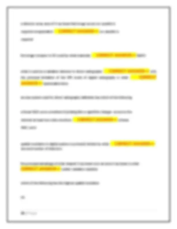 Computed Radiography Actual Exam Questions and Correct Detailed Answers ...