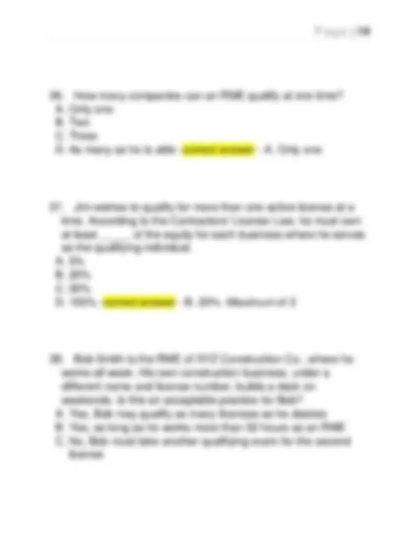 CSLB CONTRACTOR'S LAW PRACTICE TEST PART 2 2025 QUESTIONS AND ANSWERS ...