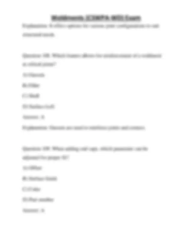 Cswpa Wd Example Weldments (CSWPA-WD) Exam | Exams Technology | Docsity