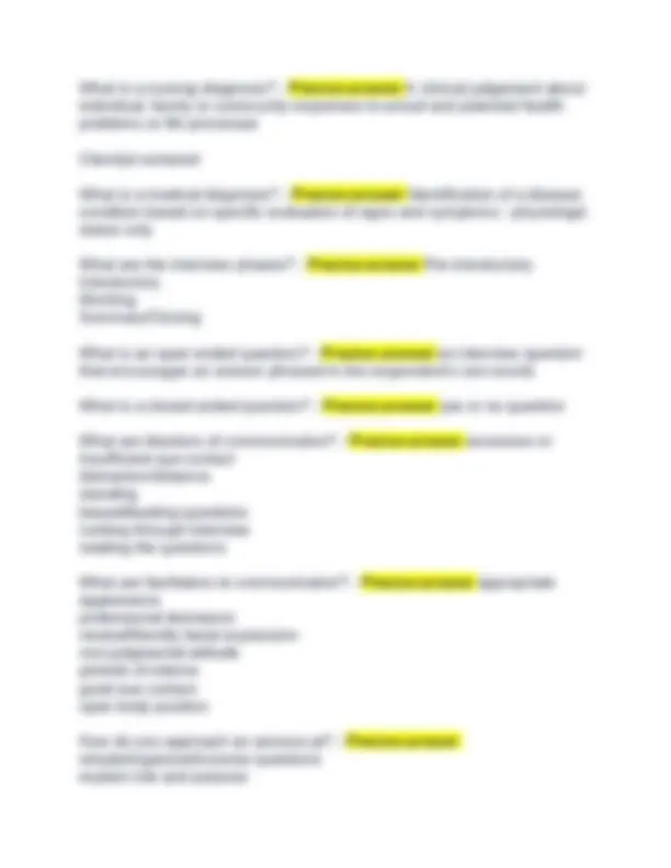 NURS 3320 - ASSESSMENT EXAM 1 QUESTIONS AND ANSWERS 2025 LATEST UPDATED ...
