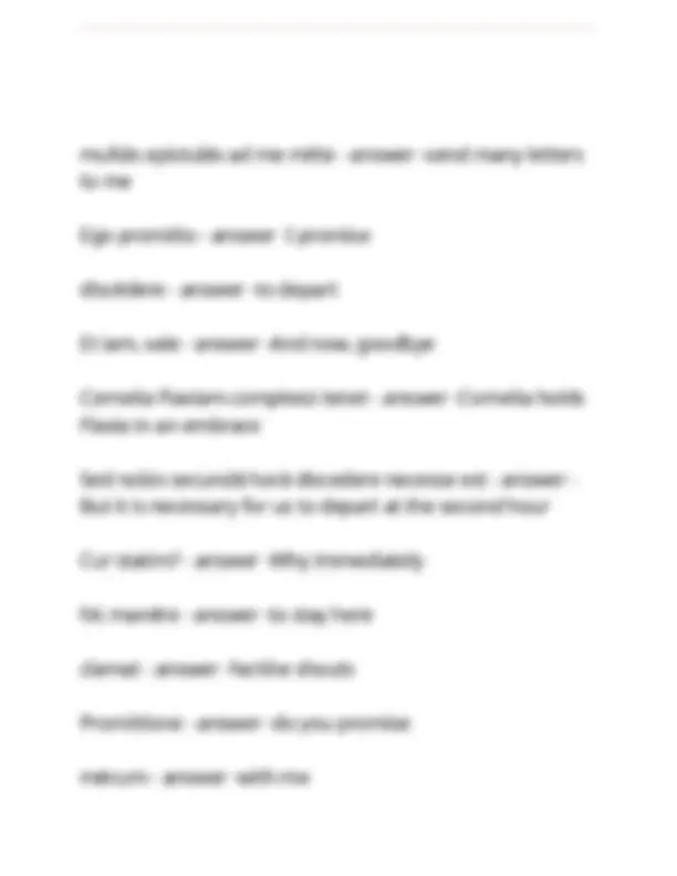 Ecce Romani Chapter 9 Story.docx | Exams Nursing | Docsity