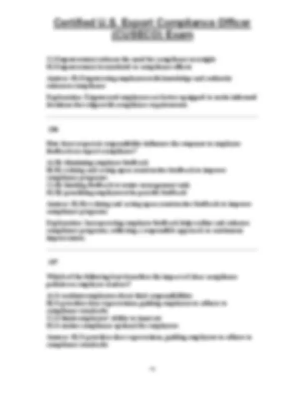 Certified U.S. Export Compliance Officer (CUSECO) Exam | Exams ...