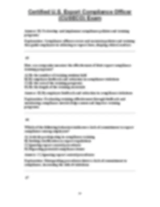 Certified U.S. Export Compliance Officer (CUSECO) Exam | Exams ...