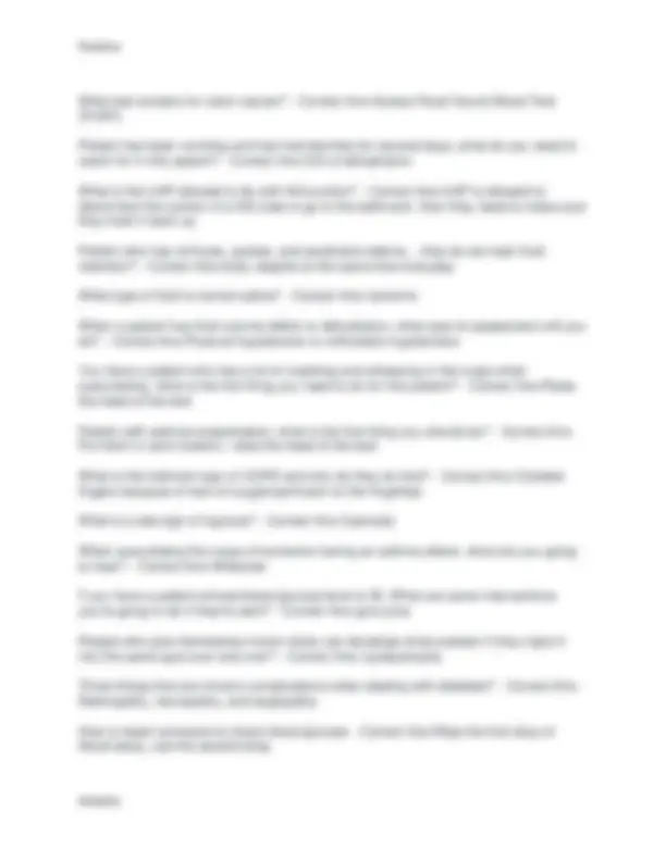 Hondros NUR 205 ACTUAL EXAM 3 TEST COMPREHENSIVE QUESTIONS AND VERIFIED ...