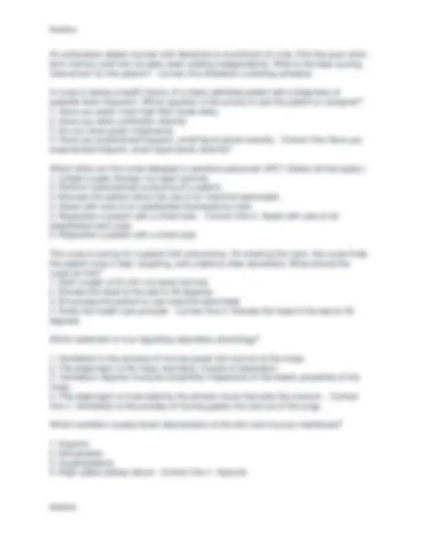Hondros NUR 205 ACTUAL EXAM 3 TEST COMPREHENSIVE QUESTIONS AND VERIFIED ...