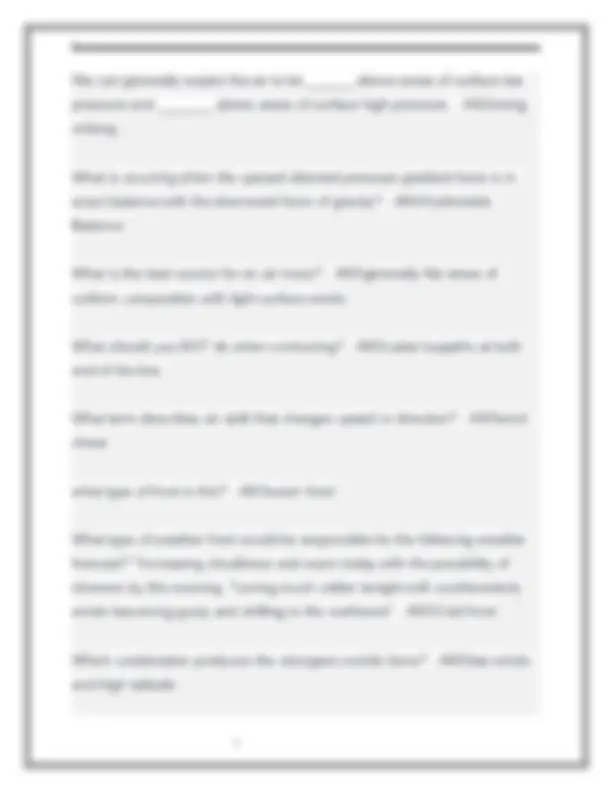 Meteorology Exam Questions and Answers: Atmospheric Dynamics and ...