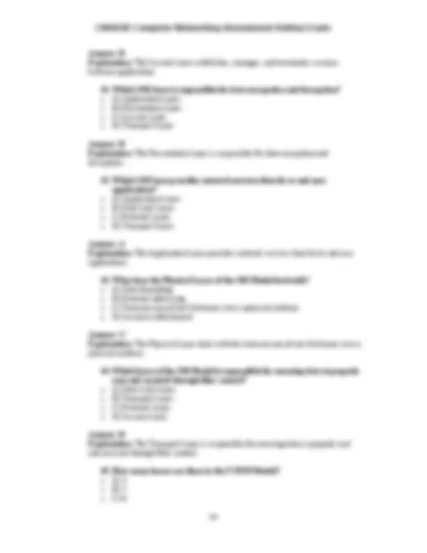 CNAB20 Computer Networking Assessment Battery | Exams Technology | Docsity