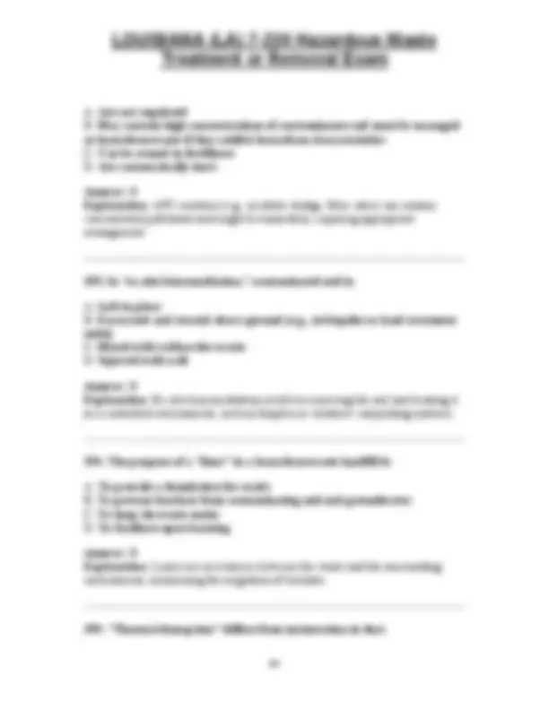 Louisiana Hazardous Waste Management Exam: Comprehensive Questions and Answers | Exams ...