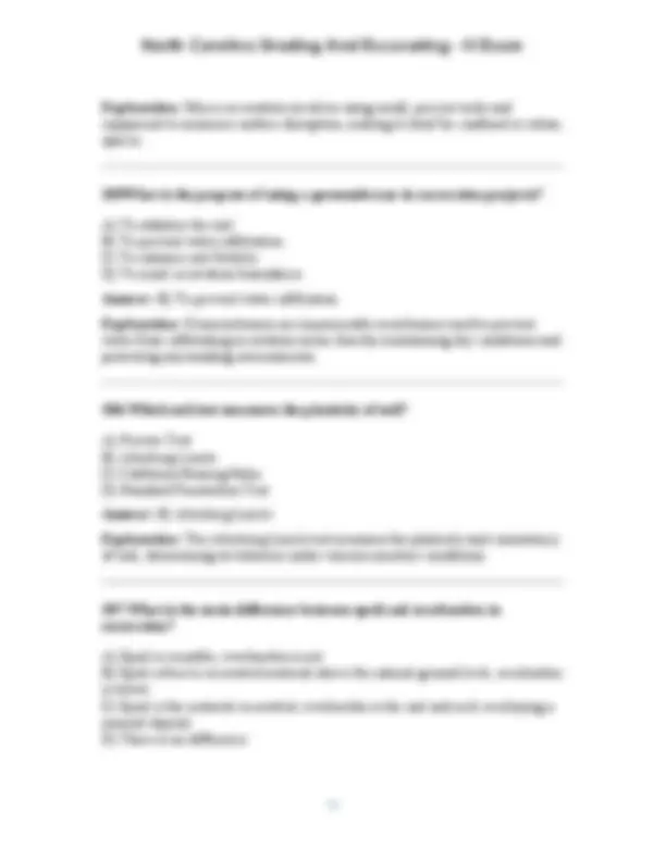 North Carolina Grading And Excavating - H Exam | Exams Technology | Docsity