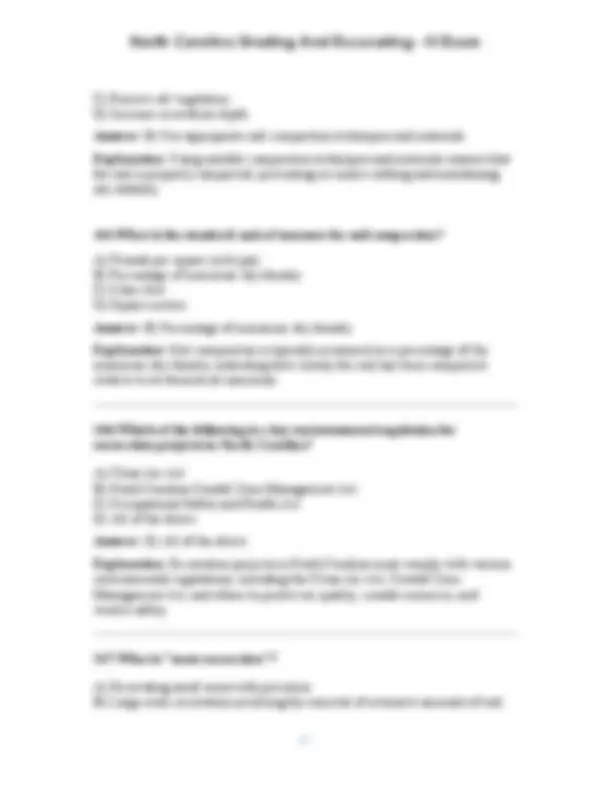 North Carolina Grading And Excavating - H Exam | Exams Technology | Docsity
