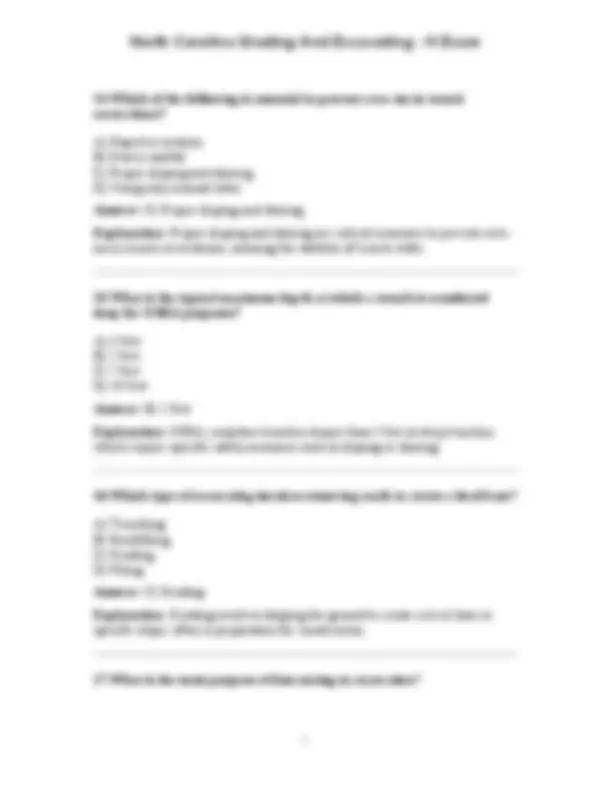 North Carolina Grading And Excavating - H Exam | Exams Technology | Docsity