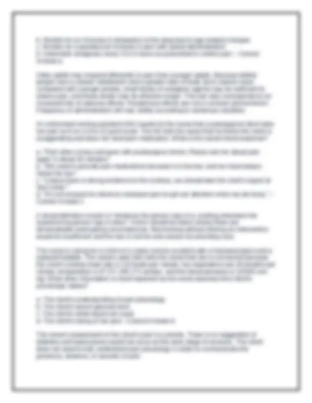 Chapter 11- Pain Management Practice Exam Questions with Answers ...