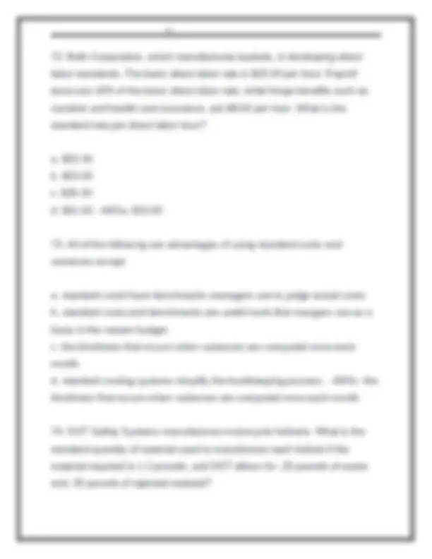 Managerial Accounting Exam Review 2025-2026: Questions and Answers ...