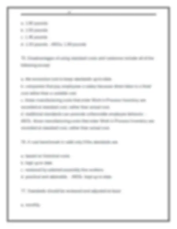 Managerial Accounting Exam Review 2025-2026: Questions and Answers ...