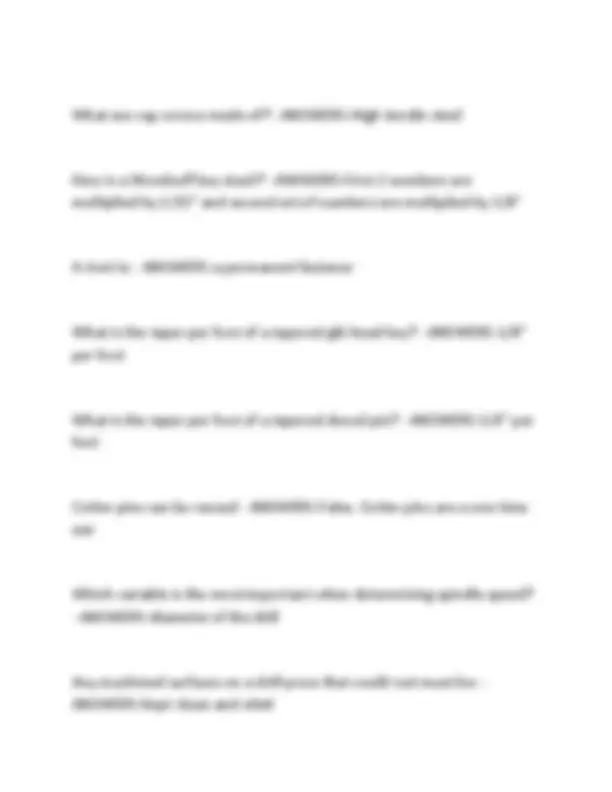 MILLWRIGHT LEVEL 1 FINAL EXAM WITH CORRECT 65+ ACTUAL QUESTIONS | Exams ...