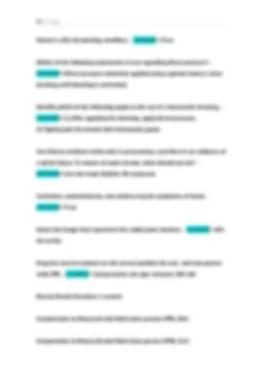 POST First Responder First Aid/CPR/AED Exam Questions And Answers ...