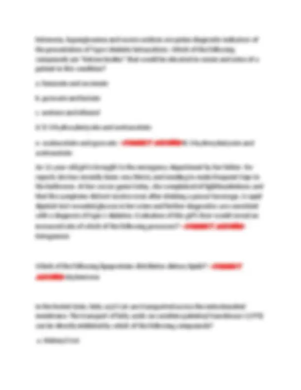 Medical Biochemistry: Lipid Metabolism Exam Q&A (2025) | Exams Nursing ...