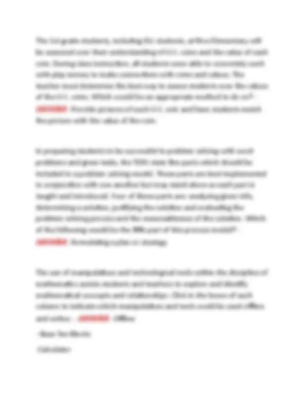 CORE EXAM - MATH QUESTIONS AND CORRECT DETAILED ANSWERS WELL VERIFIED ...