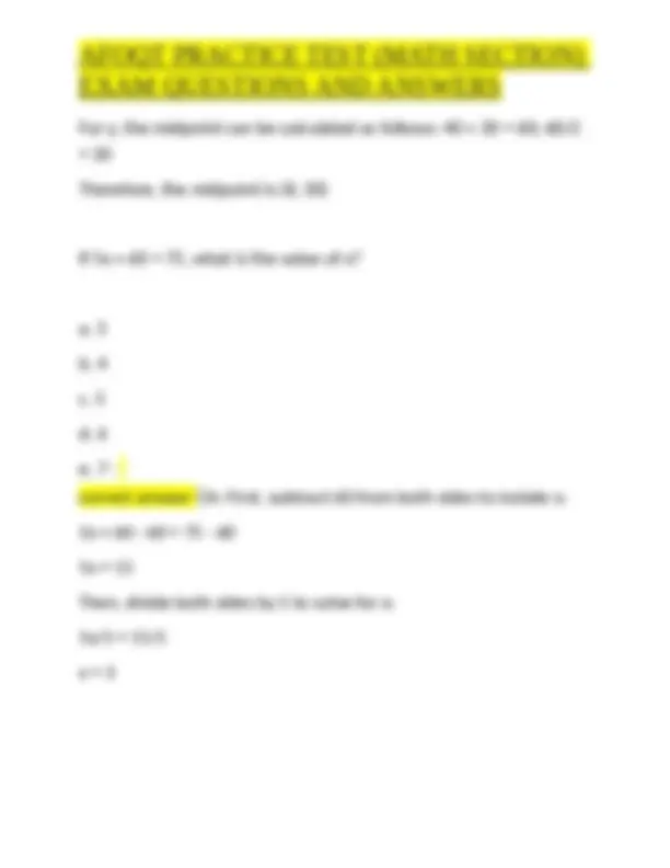 AFOQT PRACTICE TEST (MATH SECTION) EXAM QUESTIONS AND ANSWERS | Exams ...