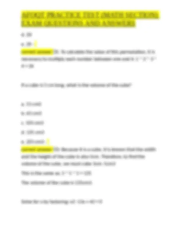 AFOQT PRACTICE TEST (MATH SECTION) EXAM QUESTIONS AND ANSWERS | Exams ...