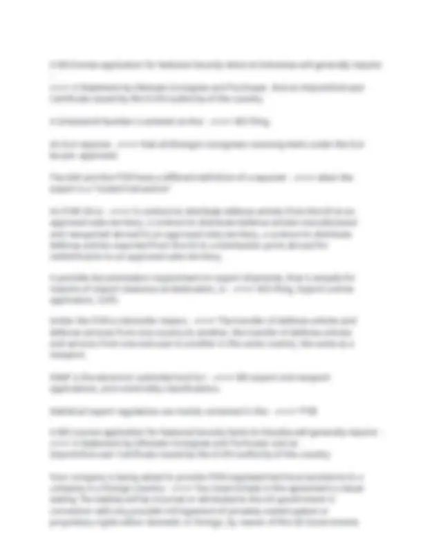 ITAR & EAR Compliance: Study Guide with Verified Solutions | Exams ...