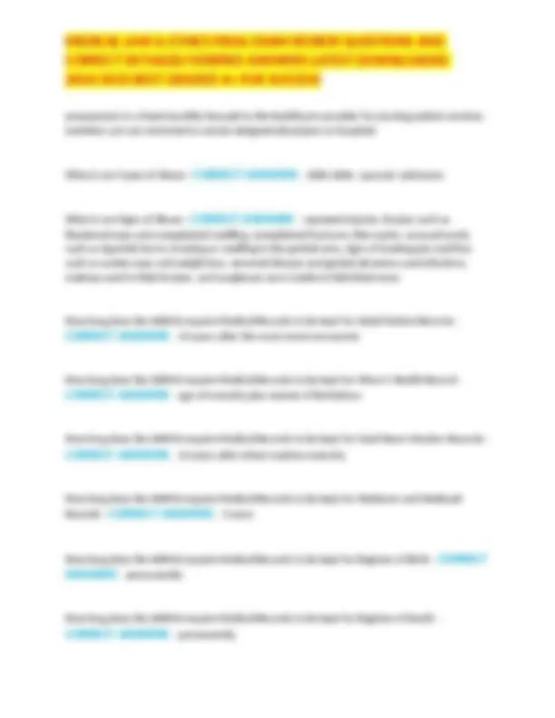 MEDICAL LAW & ETHICS FINAL EXAM REVIEW QUESTIONS AND CORRECT DETAILED ...
